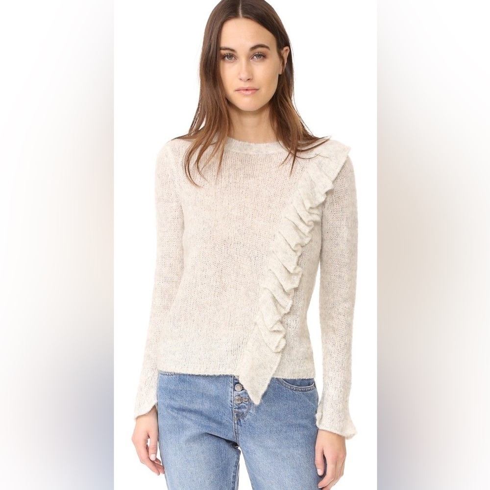 Rebecca Taylor Diagonal Ruffle Sweater